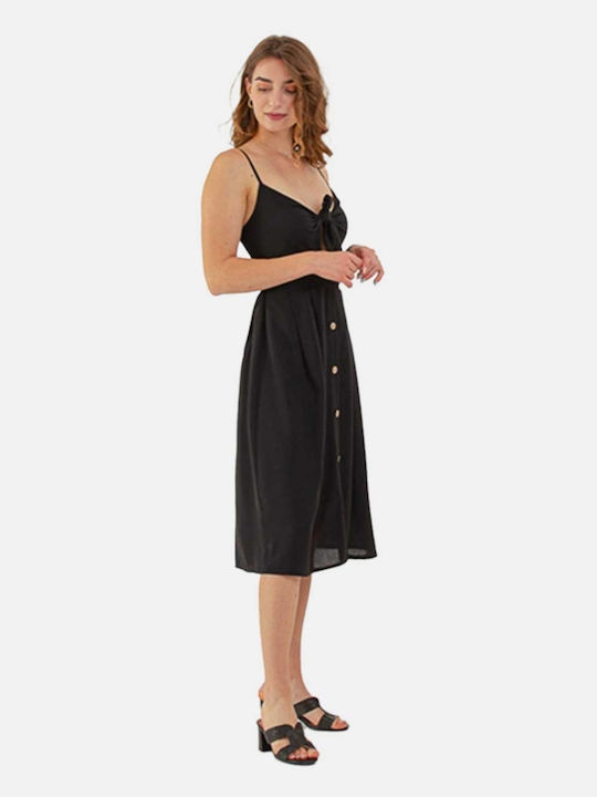 InShoes Summer Midi Dress Black