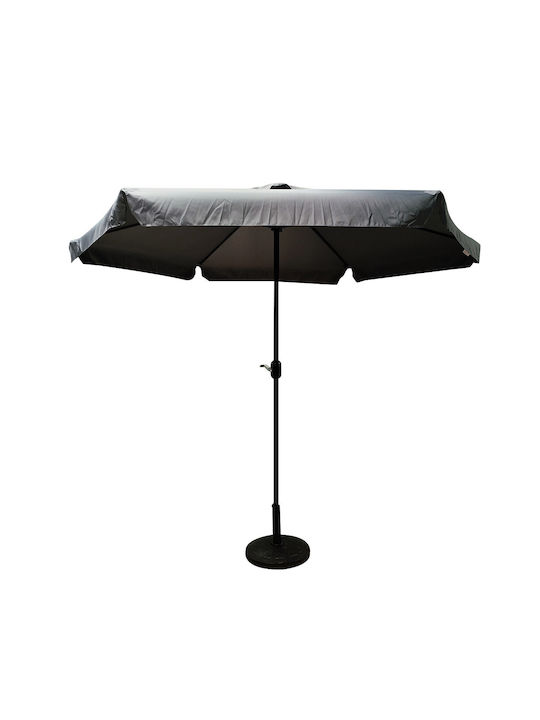 Umbrelă De podea Rotundă De aluminiu Sveti Gray / Black D3m