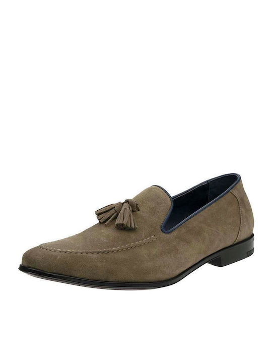 Δερμάτινα Ανδρικά Loafers σε Μπεζ Χρώμα