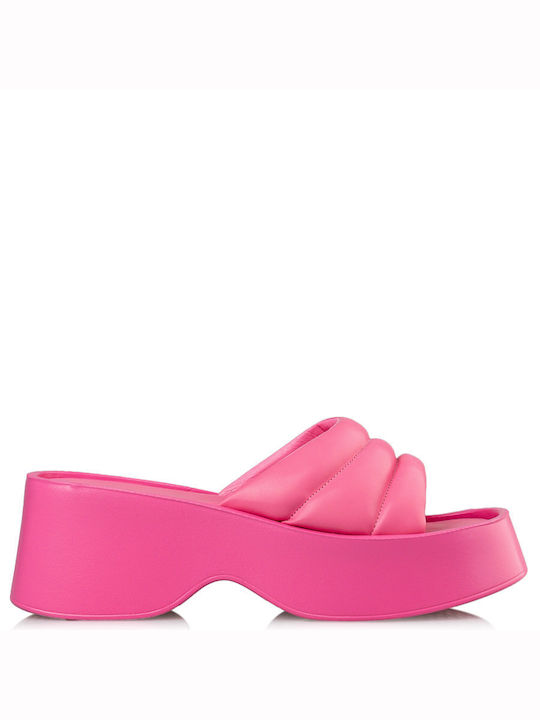 Envie Shoes Γυναικεία Σανδάλια Flatforms σε Ροζ Χρώμα