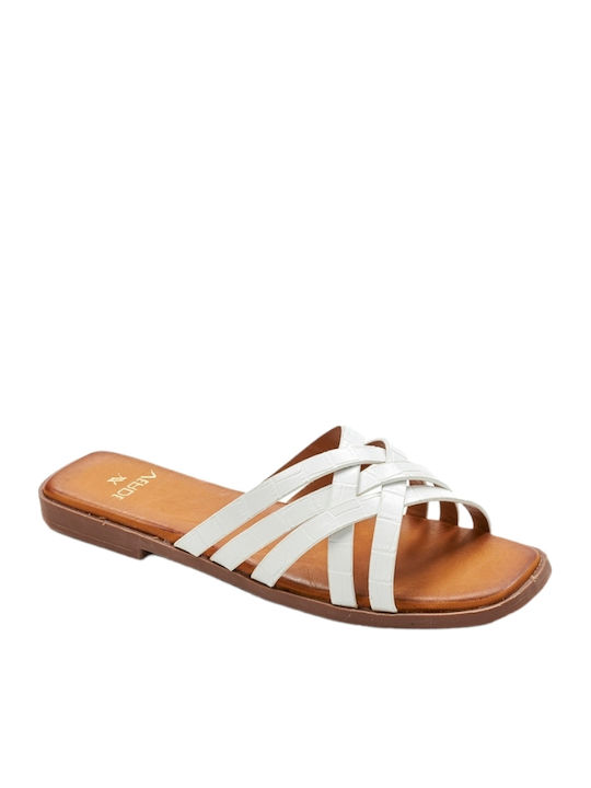 Verde Women's Flat Sandals in White Color