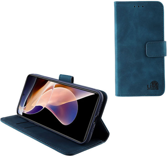 Lime Essential Magnet Book Silicone / Synthetic Leather Dark Blue (Redmi Note 11 Pro+ 5G)