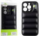 Lime Bumpy Puffer Back Cover Σιλικόνης με Λουράκι Μαύρο (iPhone 13 Pro)