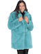Women's Long Fur Light Blue