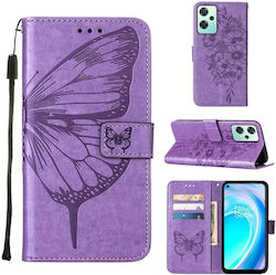 Embossed Butterfly Μωβ (OnePlus Nord CE 2 Lite)