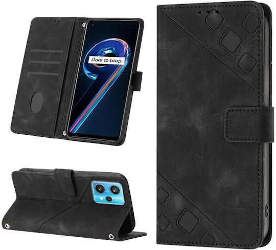 Embossed Wallet Synthetic Leather Black (OnePlus Nord CE 2 Lite)