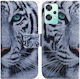 Coloured Drawing Tiger Wallet Δερματίνης Πολύχρωμο (OnePlus Nord CE 2 Lite)