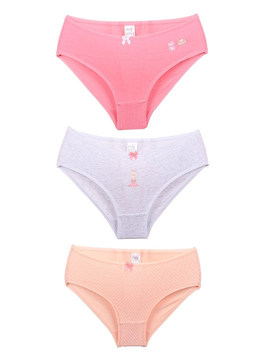 Set von 3 Höschen mit Muster für Mädchen MULTICOLOUR