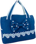 Mini Chics Wickeltasche-Wickeltasche Schulter/Hand Blau 37x16x32cm.