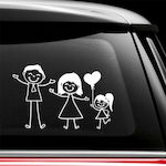 Boy / Girl Baby on Board Car Sign White Sticker Happy Family