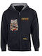 Fleece Kids Sweatshirt Cardigan with Hood and Pockets Black