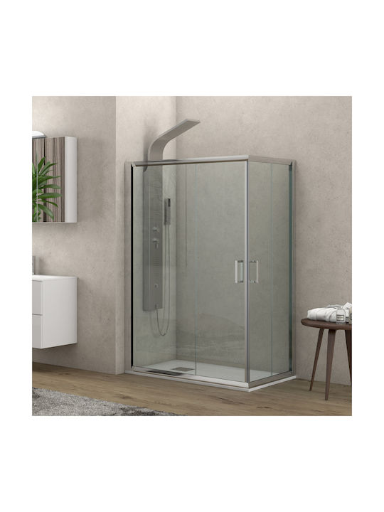 Karag Caraibi 100 Cabin for Shower with Sliding Door 70x100x190cm Clear Glass Chrome