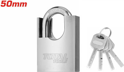 Total Steel Padlock Κρυμμένου Λαιμού with Key 50mm 1pcs