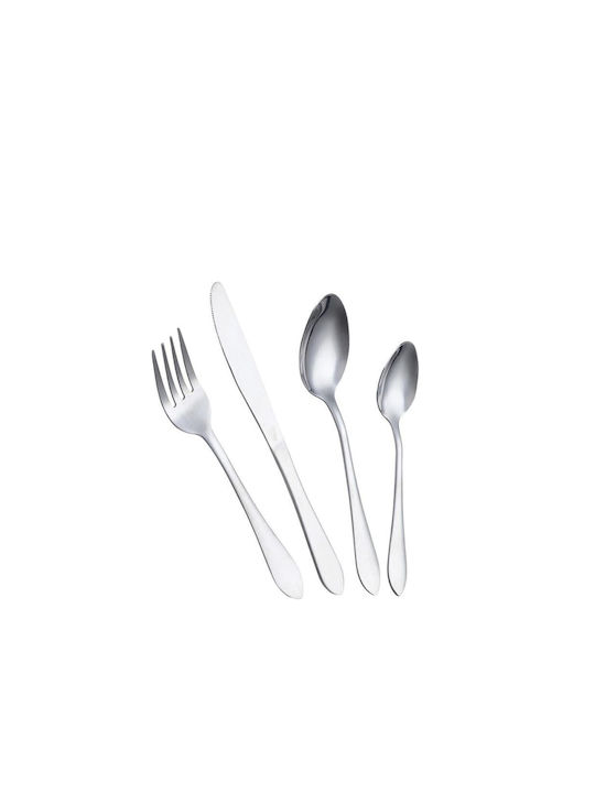 Aria Trade 24-Piece Stainless Steel 18/10 Silver Cutlery Set