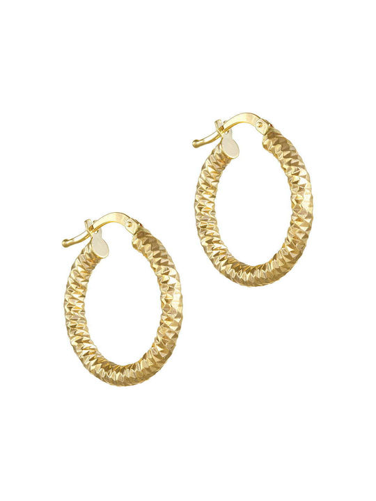 Earrings K14 Gold hoops AAS-21809Y