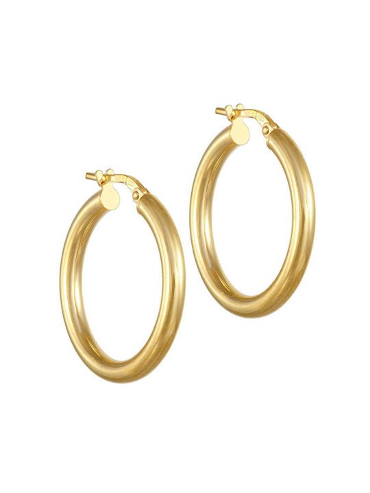 Silver earrings Silver 925 Gold plated hoops KVK-11203Y