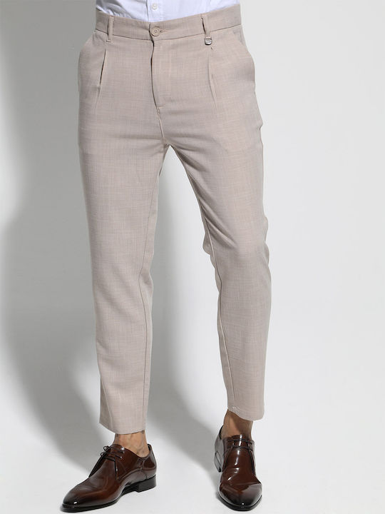 Tresor Lenon Hose Elastisch Beige