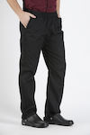 Pantaloni de Bucătar N206 Negru cu Elastic în Talie