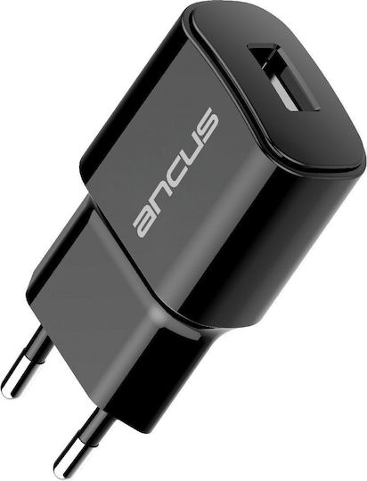 Ancus Ladegerät ohne Kabel mit USB-A Anschluss 5W Schwarzs (C60)