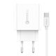 Foneng Φορτιστής με Θύρα USB-A και Καλώδιο USB-C 18W Quick Charge 3.0 Λευκός (EU46)