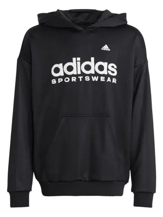 Kinder-Sweatshirt mit Kapuze und Taschen Schwarz U FT