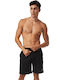 Minerva Men's Summer Cotton Pajama Bermuda Black