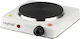 Cheffinger Enamel Countertop Single Burner White
