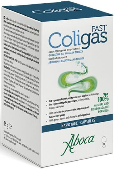 Aboca Fast Coligas 500mg Special Food Supplement 30 caps Fennel