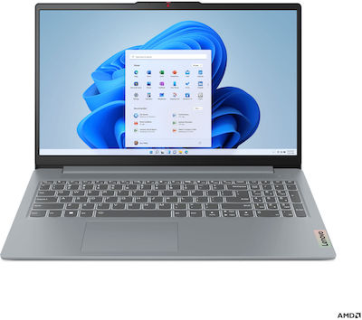 Lenovo IdeaPad Slim 3 15ABR8 15.6" IPS FHD (Райзън 3-7330U/8ГБ/256ГБ SSD/W11 S) Арктическо сиво (Гръцка клавиатура)