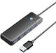 Orico USB-Hub 4 Anschlüsse USB 3.0 mit Anschluss an einen Computer USB-A