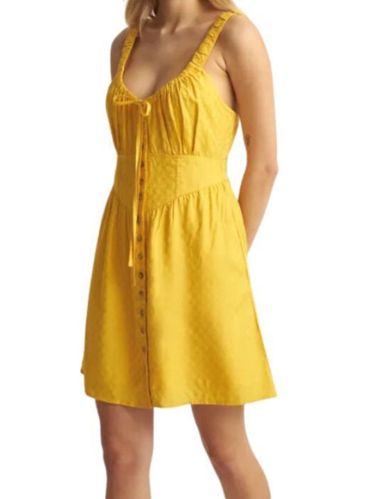 Attrattivo Summer Mini Dress Yellow