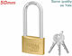 Total Steel Padlock Lengthened with Key 50mm 1pcs