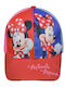 Stamion Детска Шапка С Козирка Текстилна Minnie Червена