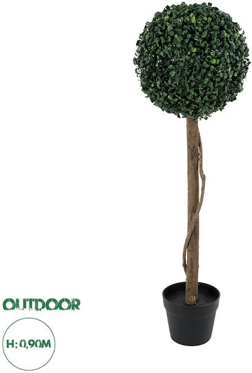 Artificial Potted Plant Beige 2 Pieces GloboStar