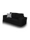 Polihome Doppelsitzer Sofa Schwarz 170x90x74cm