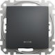 Schneider Electric Sedna Recessed Wall Switch Single Without Frame Aller Retour Anthracite