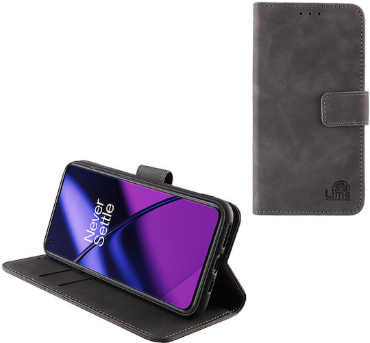 Lime Essential Magnet Book Δερματίνης Γκρι (OnePlus Nord CE 2 Lite)