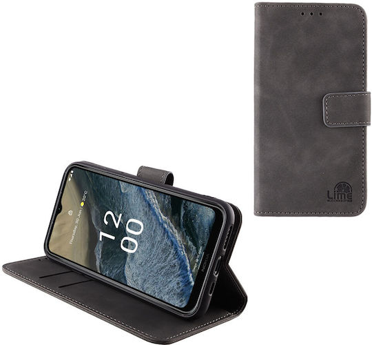 Lime Essential Magnet Buchen Sie Synthetisches Leder Gray (Nokia G11 Plus)