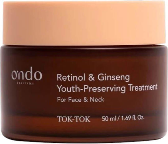 Ondo Beauty 365 Retinol & Ginseng Youth-Preserving Treatment Cream Face Day with Ceramides 50ml