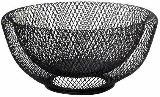 Плодова кошница Метал Черен 25x25x12бр