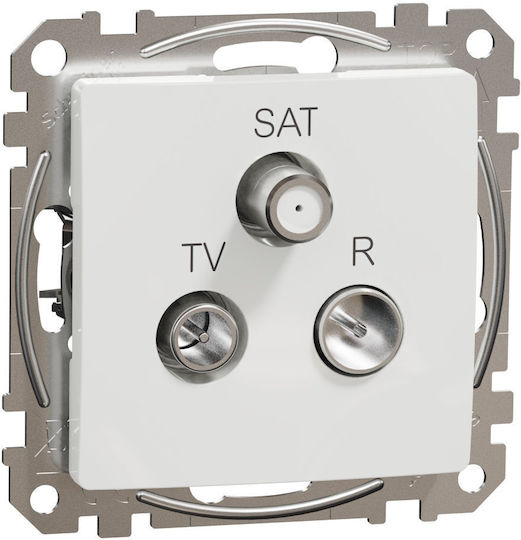 Schneider Electric Sedna TV-, Satelliten- und Radiobuchse Antenne in Weiß Farbe SDD111484