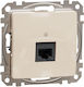 Schneider Electric Sedna Einzel Netzsteckdosenmechanismus RJ45 Typ Cat6 in Beige Farbe SDD112461