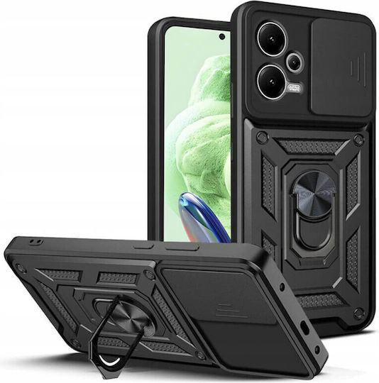 Techsuit Camshield Back Cover Plastic / Silicone Black (Redmi Note 12 5G)