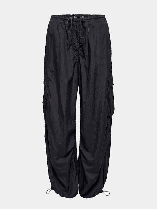 Only Women's Cotton Cargo Trousers Black