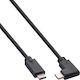 InLine Angle (90°) USB 3.2 Cable USB-C male - USB-C 100W PD Μαύρο 0.5m 35706W