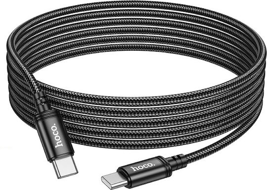 Hoco X91 Braided USB 2.0 Cable USB-C male - USB-C 60W Μαύρο 3m HC-X91-TCBK