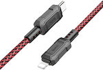 Hoco X94 Leader Geflochten USB-C zu Lightning Kabel Rot 2m