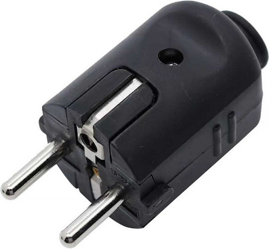 RC-FP002 Φις Ρεύματος Αρσενικό Σούκο Μαύρο