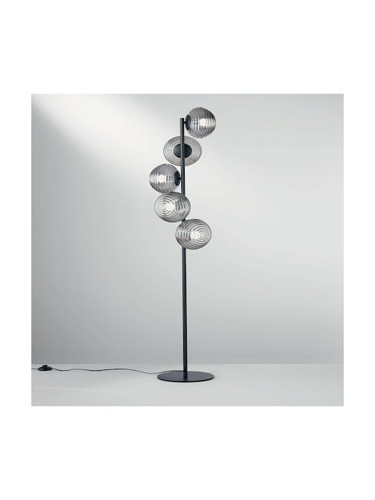 Fan Europe Floor Lamp H160xW32.5cm. with Socket for Bulb E27 Black