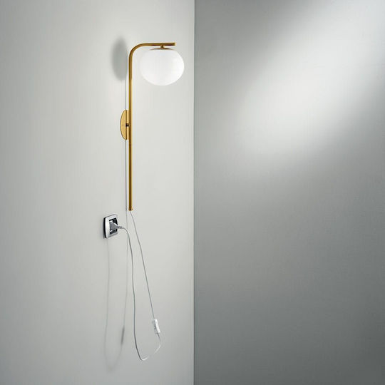 Fan Europe Modern Leuchte Wand mit Fassung E14 Gold 65.5x15cm
